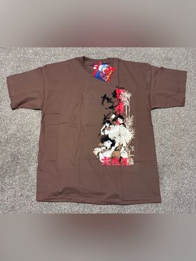 NWT 2005 INUYASHA Anime Manga TV Show Brown T-Shirt Adult Size L Vintage
